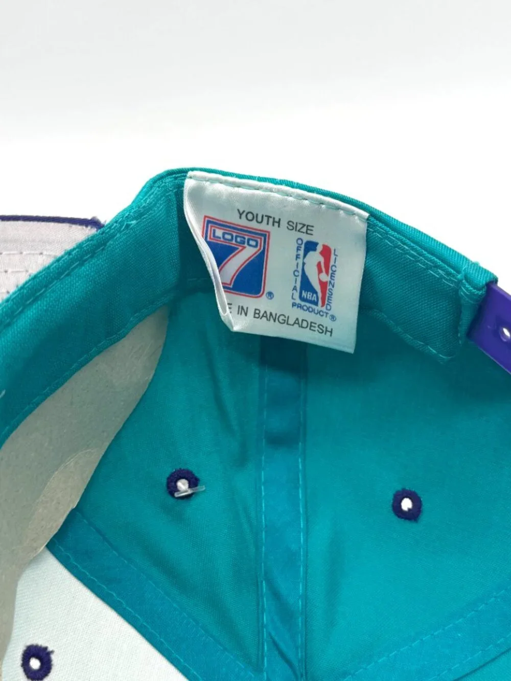 Vintage Charlotte Hornets Deadstock Youth Logo 7 Snapback Hat NBA NWT